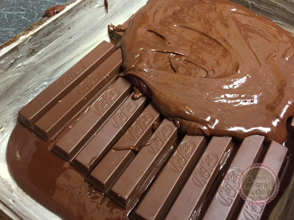 Šokoladinis Kit-Kat pyragas